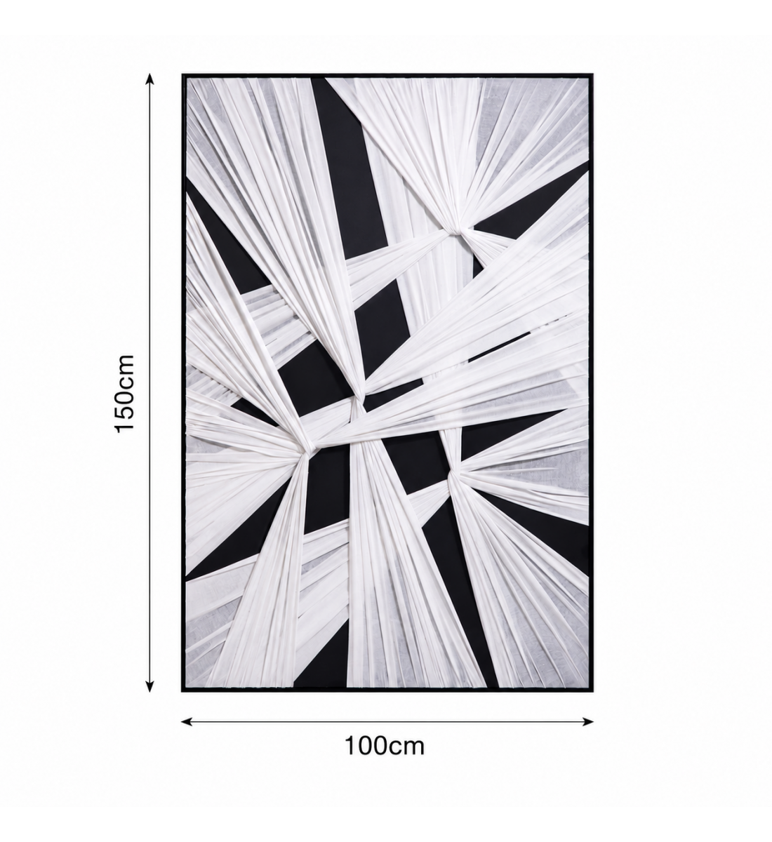 لوحة ديكور عصرية بإطار أسود مقاس 100 × 150 سم