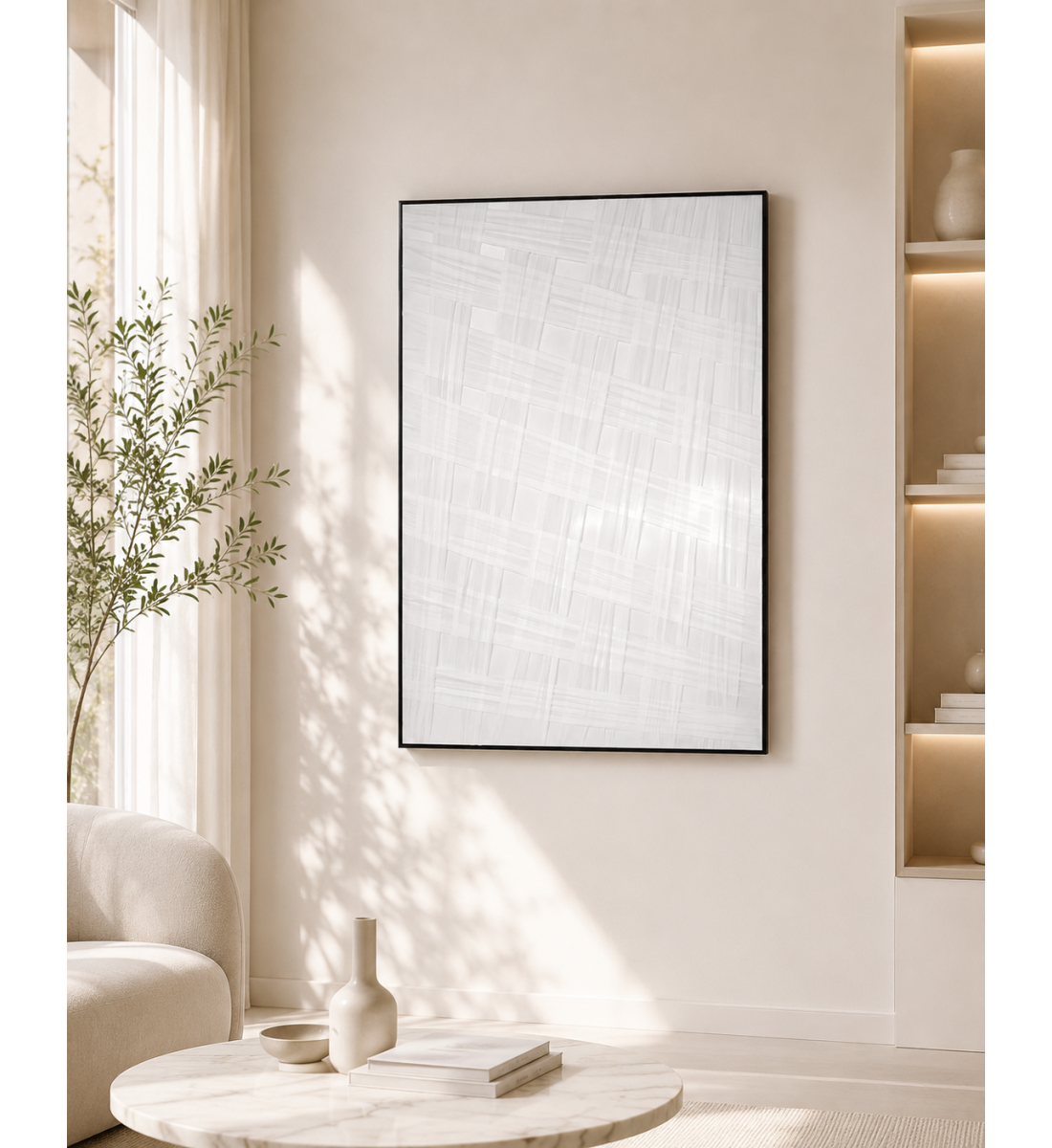 لوحة حائط بإطار أسود مقاس 80 × 120 سم لوحة حائط بإطار أسود مقاس 80 × 120 سم