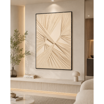 لوحة فنية بإطار أسود مقاس 80 × 120 سم