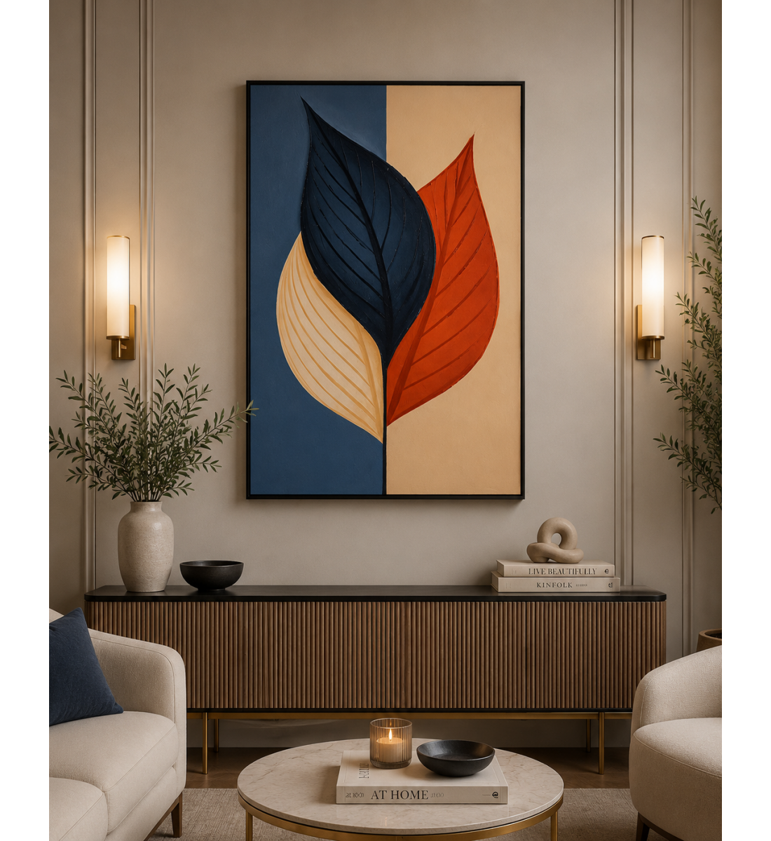 لوحة ديكور بإطار أسود مقاس 120 × 80 سم لوحة ديكور بإطار أسود مقاس 120 × 80 سم