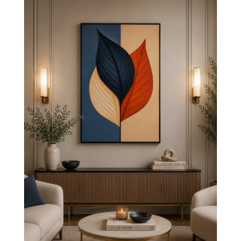 لوحة ديكور بإطار أسود مقاس 120 × 80 سم
