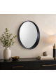 مراية حائط بأطار اسودمقاس 80 × 80 سم