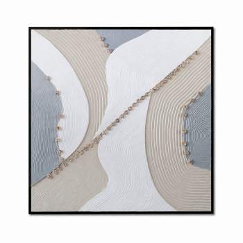 لوحة ديكور مربعة بإطار أسود مقاس 100 × 100 سم لوحة ديكور مربعة بإطار أسود مقاس 100 × 100 سم