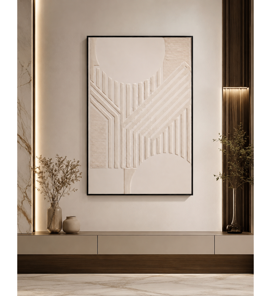 لوحة حائط بإطار أسود مقاس 80 × 120 سم لوحة حائط بإطار أسود مقاس 80 × 120 سم