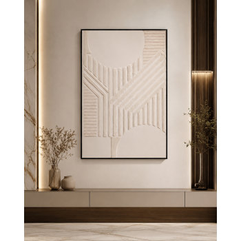 لوحة حائط بإطار أسود مقاس 80 × 120 سم