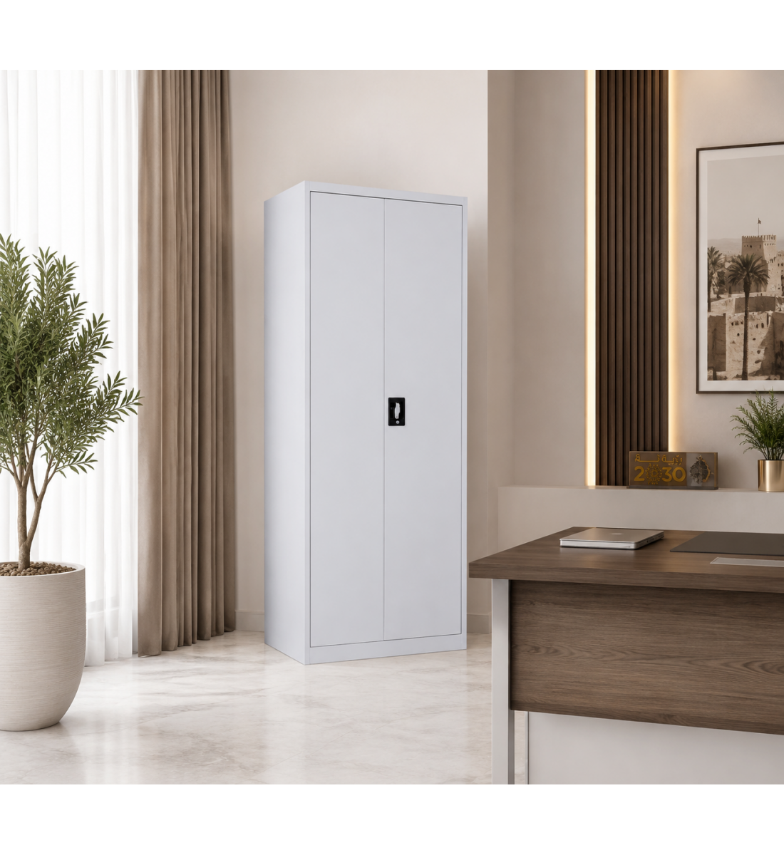 دولاب مستندات حديد باللون الرمادي مقاس 185 × 85 سم دولاب مستندات حديد باللون الرمادي مقاس 185 × 85 سم