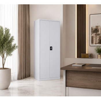 دولاب مستندات حديد باللون الرمادي مقاس 185 × 85 سم