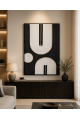 لوحة ديكور مودرن بإطار أسود مقاس 120 × 80 سم