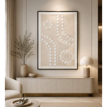 لوحة ديكور كبيرة بإطار أسود مقاس 100 × 150 سم