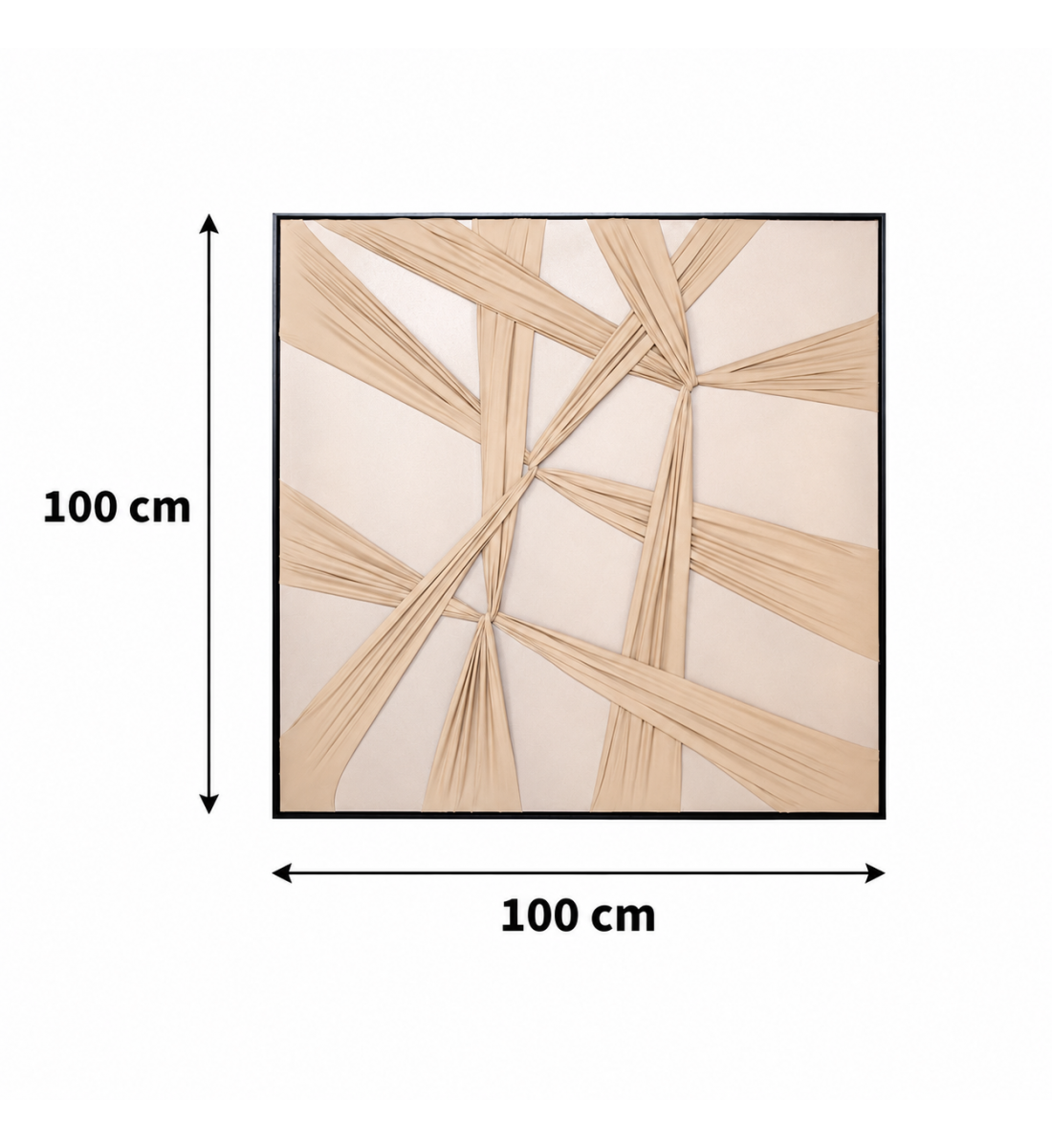 لوحة ديكور مربعة بإطار أسود مقاس 100 × 100 سم لوحة ديكور مربعة بإطار أسود مقاس 100 × 100 سم