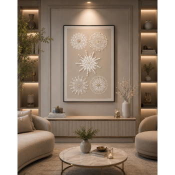 لوحة حائط بإطار أسود مقاس 100 × 150 سم