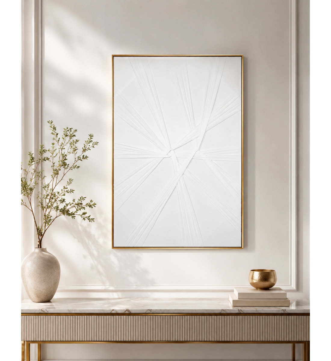 لوحة حائط أنيقة بإطار ذهبي مقاس 80 × 120 سم لوحة حائط أنيقة بإطار ذهبي مقاس 80 × 120 سم