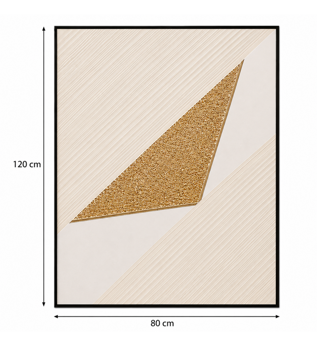 لوحة فنية أنيقة بإطار أسود مقاس 80 × 120 سم لوحة فنية أنيقة بإطار أسود مقاس 80 × 120 سم
