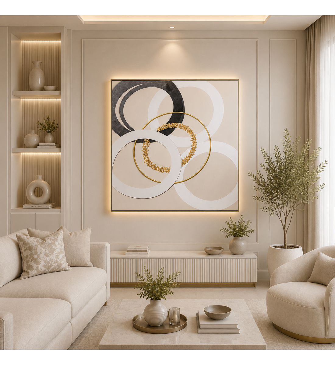 لوحة ديكور مربعة مقاس 100 × 100 سم لوحة ديكور مربعة مقاس 100 × 100 سم