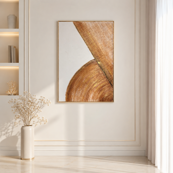 لوحة حائط مودرن بإطار ذهبي مقاس 80 × 120 سم