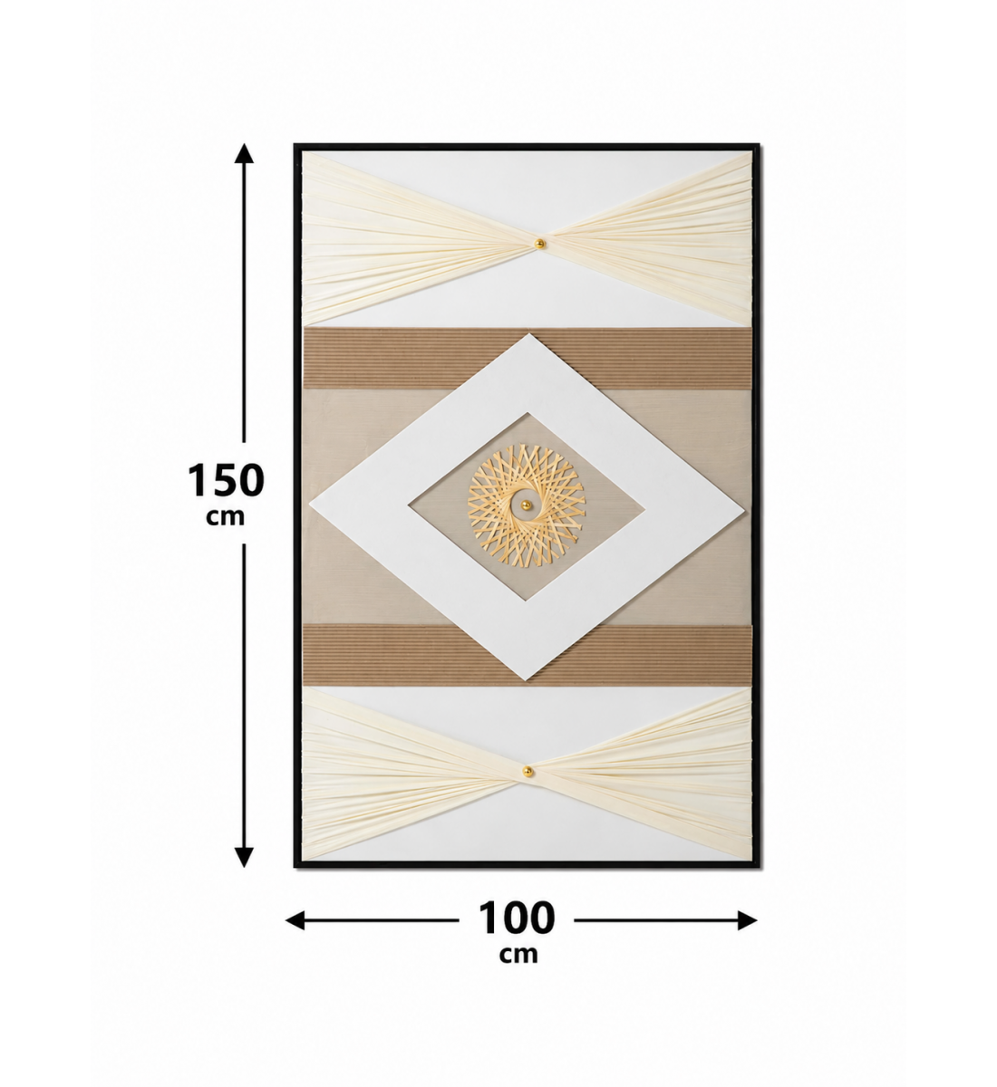 لوحة ديكور راقية بإطار أسود مقاس 100 × 150 سم لوحة ديكور راقية بإطار أسود مقاس 100 × 150 سم