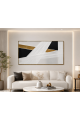 لوحة فنية طولية بإطار ذهبي مقاس 70 × 140 سم لوحة فنية طولية بإطار ذهبي مقاس 70 × 140 سم