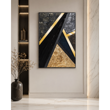 لوحة حائط بإطار فضي مقاس 80 × 120 سم