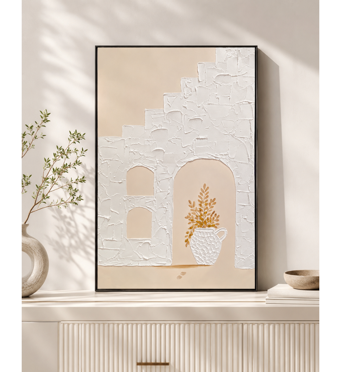 لوحة حائط مودرن بإطار أسود مقاس 80 × 120 سم لوحة حائط مودرن بإطار أسود مقاس 80 × 120 سم