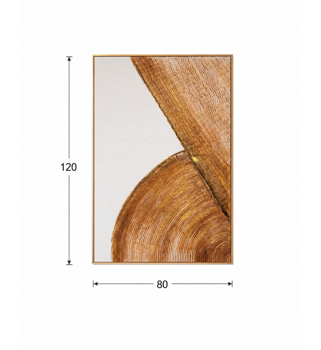 لوحة حائط مودرن بإطار ذهبي مقاس 80 × 120 سم لوحة حائط مودرن بإطار ذهبي مقاس 80 × 120 سم