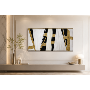 لوحة ديكور بإطار ذهبي مقاس 70 × 140 سم