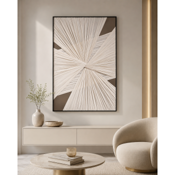 لوحة فنية للحائط بإطار أسود مقاس 80 × 120 سم