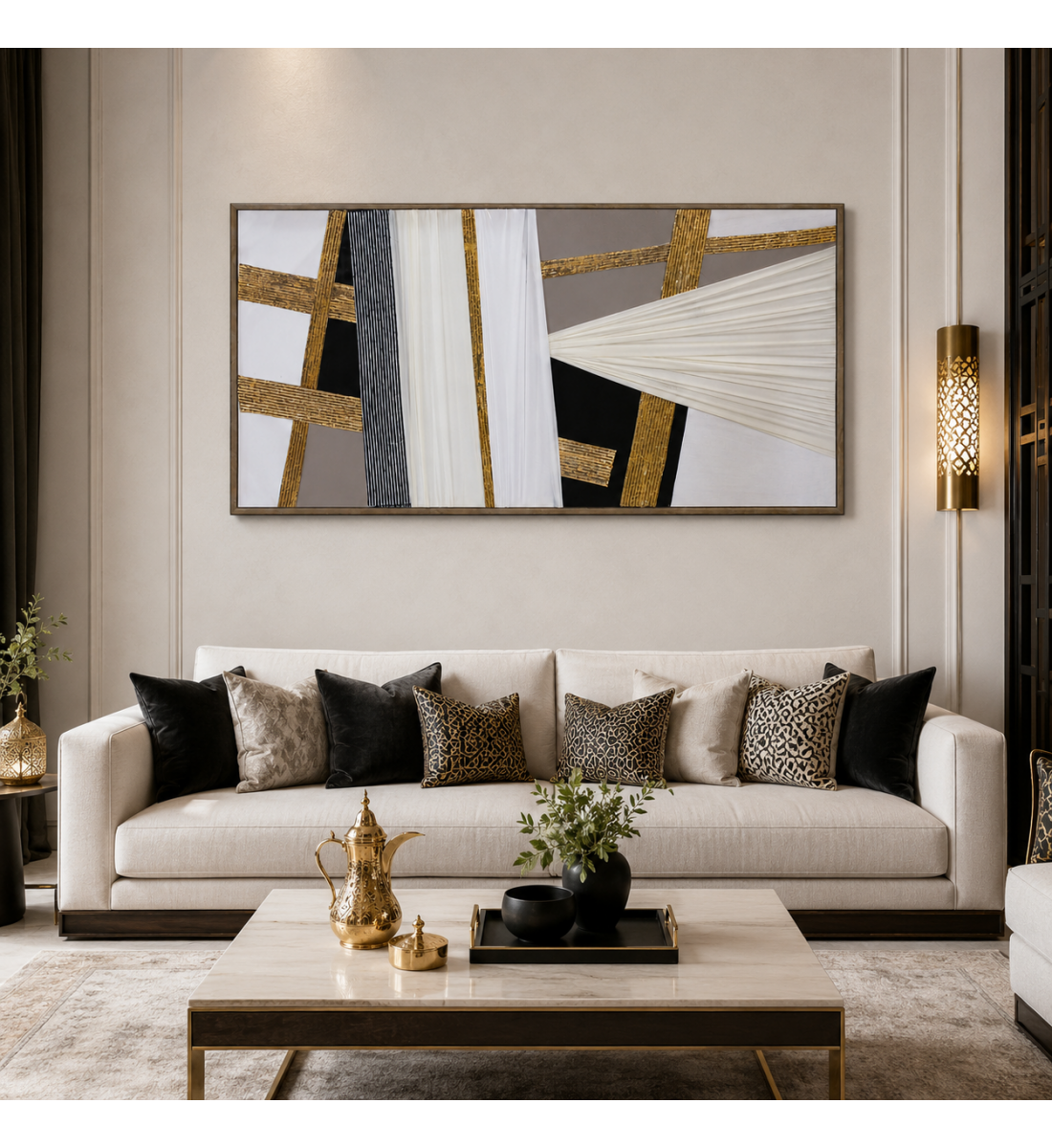 لوحة ديكور بإطار خشبي مقاس 70 × 140 سم لوحة ديكور بإطار خشبي مقاس 70 × 140 سم