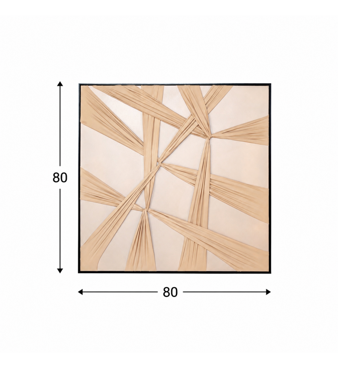 لوحة فنية مربعة بإطار أسود مقاس 80 × 80 سم لوحة فنية مربعة بإطار أسود مقاس 80 × 80 سم