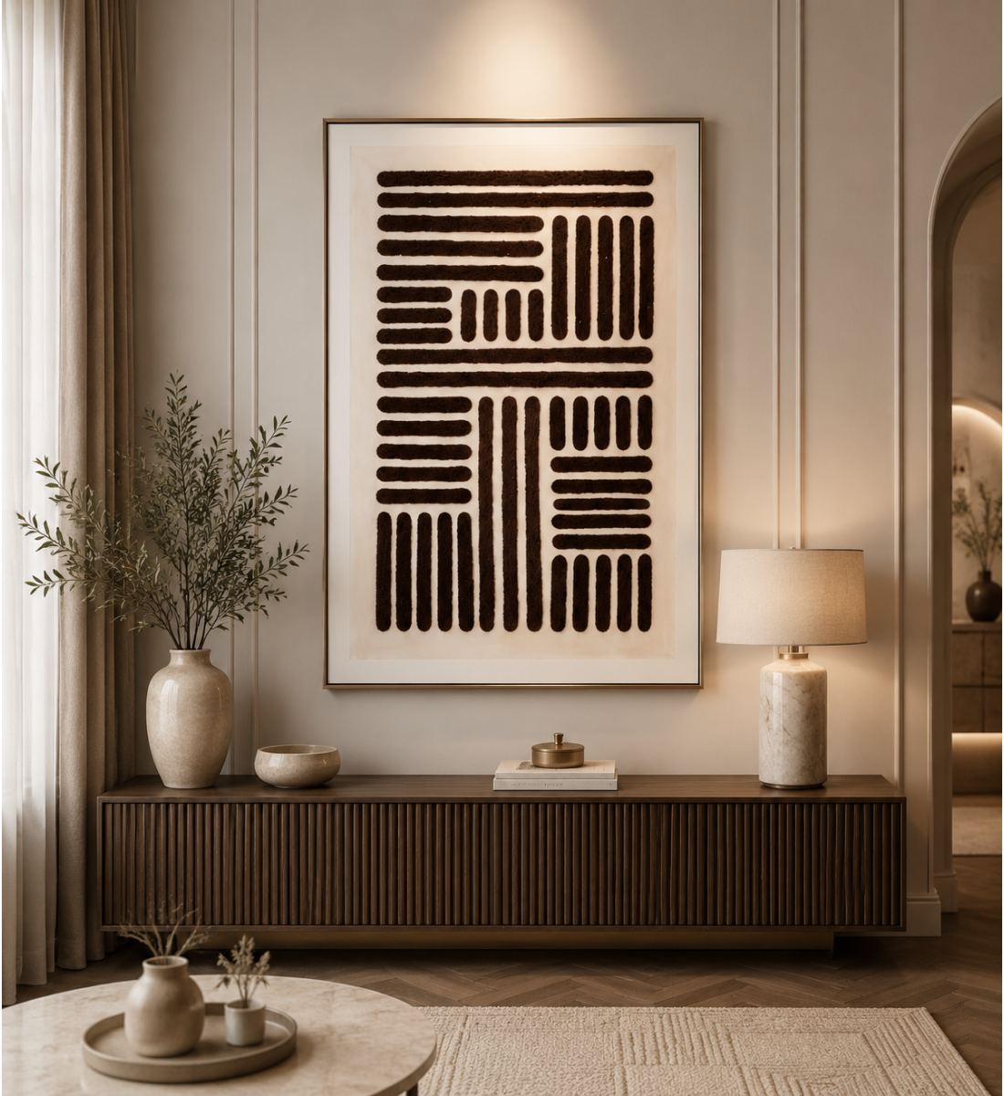 لوحة ديكور بإطار ذهبي مقاس 100 × 150 سم لوحة ديكور بإطار ذهبي مقاس 100 × 150 سم