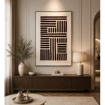 لوحة ديكور بإطار ذهبي مقاس 100 × 150 سم