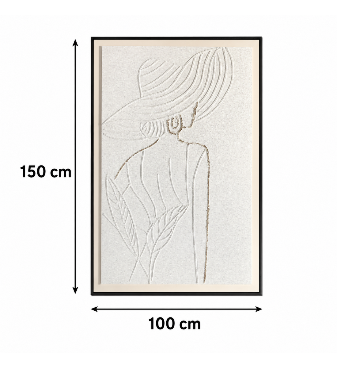لوحة فنية مودرن بإطار أسود مقاس 100 × 150 سم لوحة فنية مودرن بإطار أسود مقاس 100 × 150 سم
