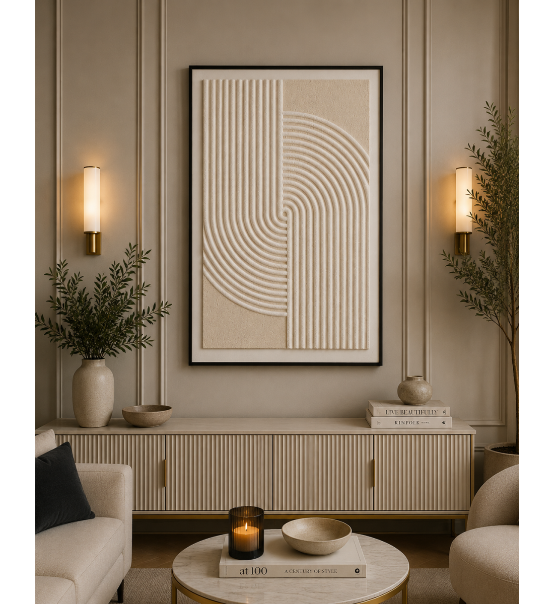 لوحة فنية بإطار أسود مقاس 120 × 80 سم لوحة فنية بإطار أسود مقاس 120 × 80 سم