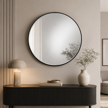 مراية حائط بأطار أسود
مقاس 80 × 80 سم