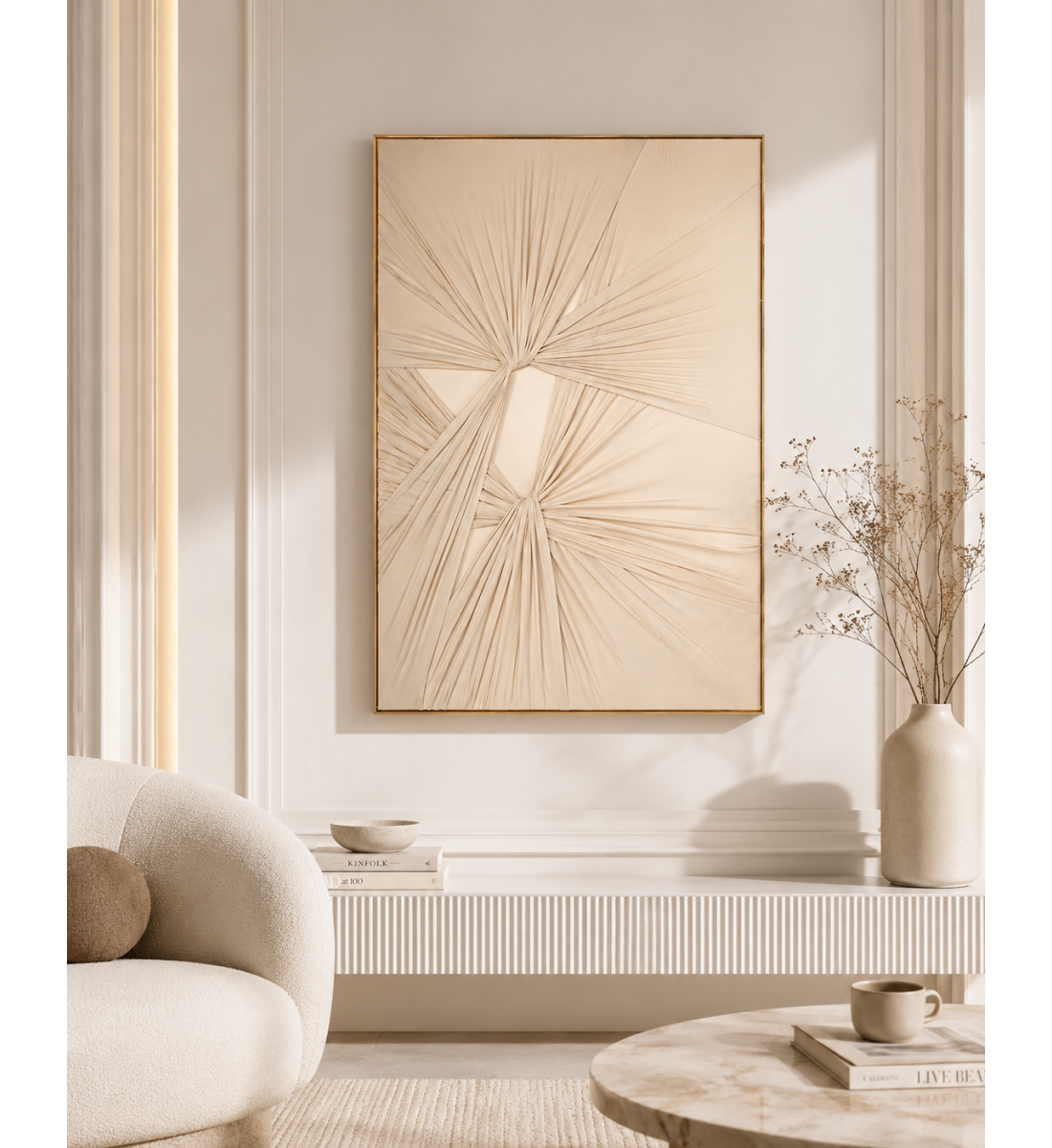 لوحة ديكور بإطار ذهبي مقاس 80 × 120 سم لوحة ديكور بإطار ذهبي مقاس 80 × 120 سم