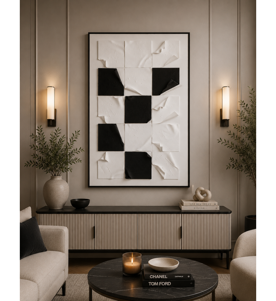 لوحة حائط بإطار أسود مقاس 120 × 80 سم لوحة حائط بإطار أسود مقاس 120 × 80 سم