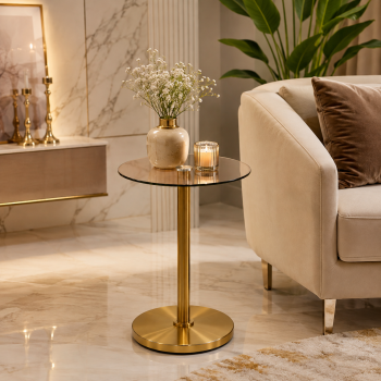 طاولة خدمة مفرد ذهبى
بتصميم عصرى و أنيق