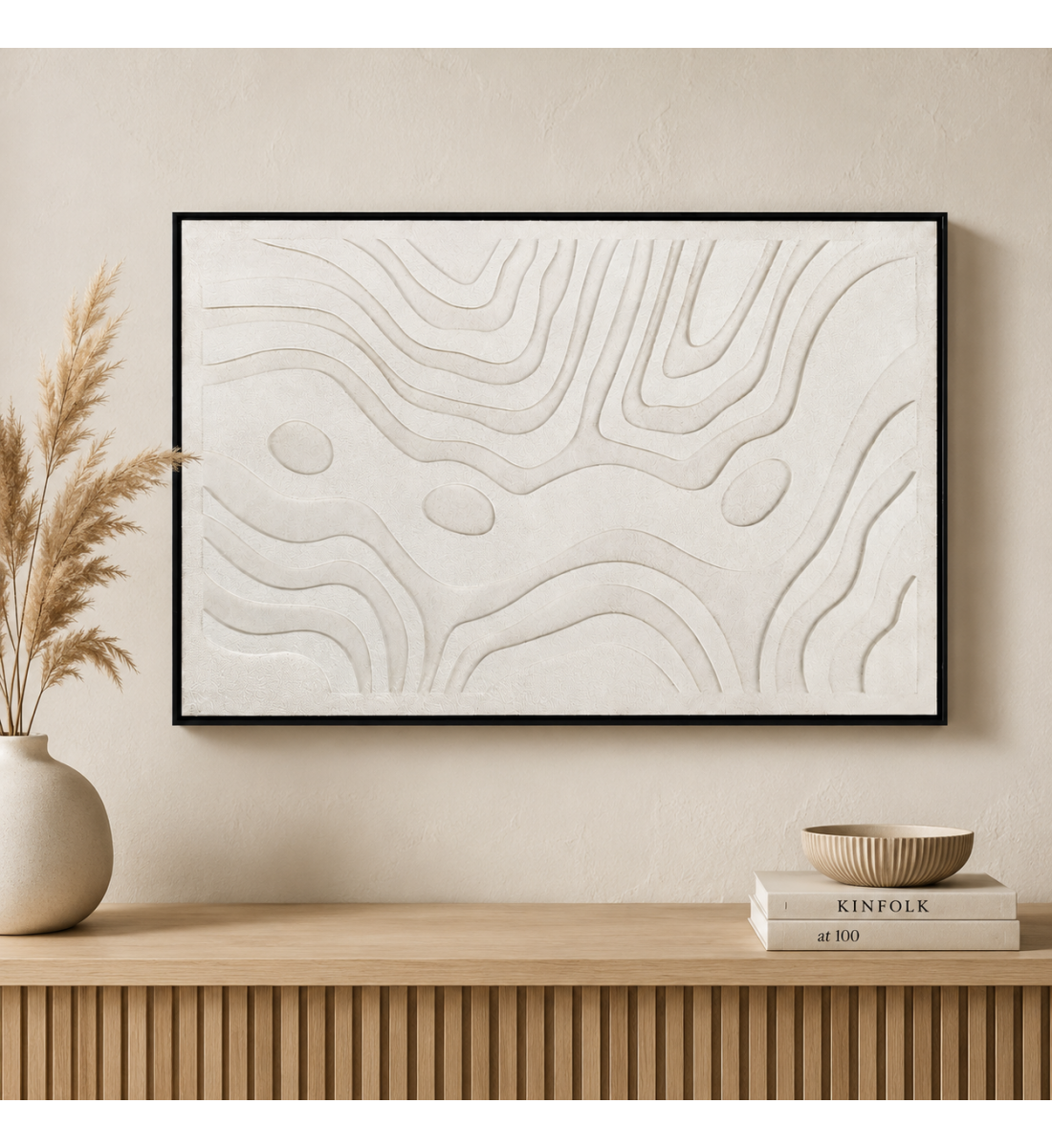 لوحة ديكور بإطار أسود مقاس 120 × 80 سم لوحة ديكور بإطار أسود مقاس 120 × 80 سم