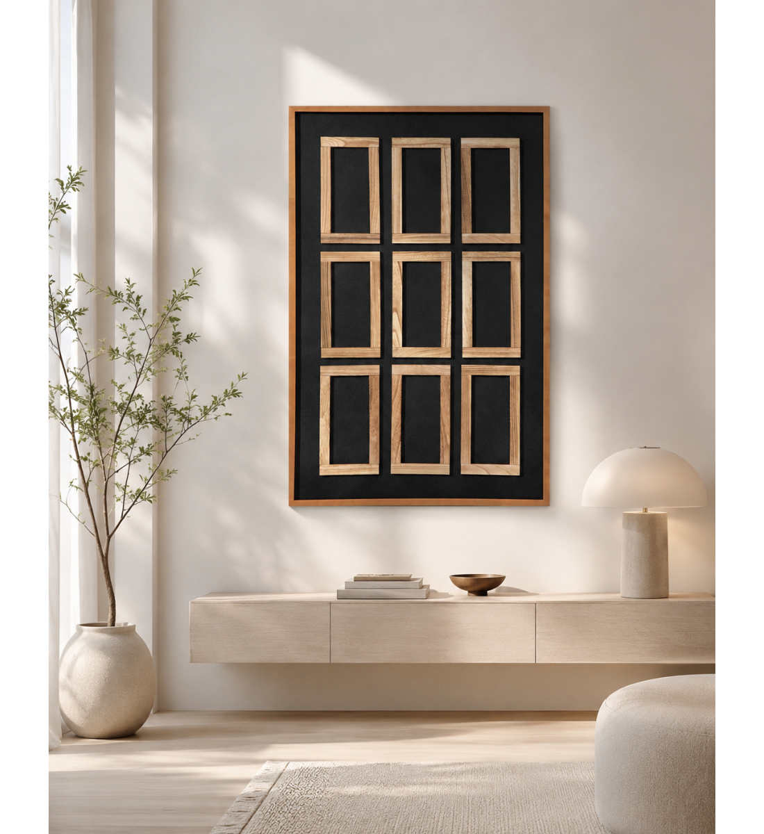 لوحة حائط مودرن بإطار أسود مقاس 120 × 80 سم لوحة حائط مودرن بإطار أسود مقاس 120 × 80 سم