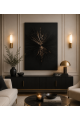 لوحة حائط بإطار أسود مقاس 80 × 120 سم لوحة حائط بإطار أسود مقاس 80 × 120 سم