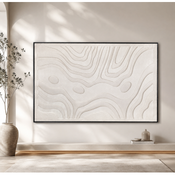 لوحة فنية كبيرة بإطار أسود مقاس 100 × 150 سم