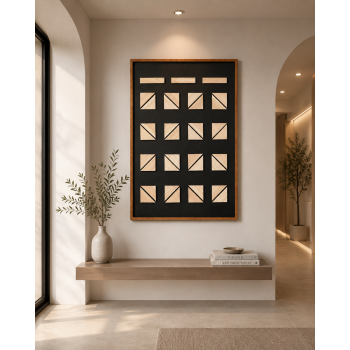 لوحة حائط بإطار أسود مقاس 120 × 80 سم