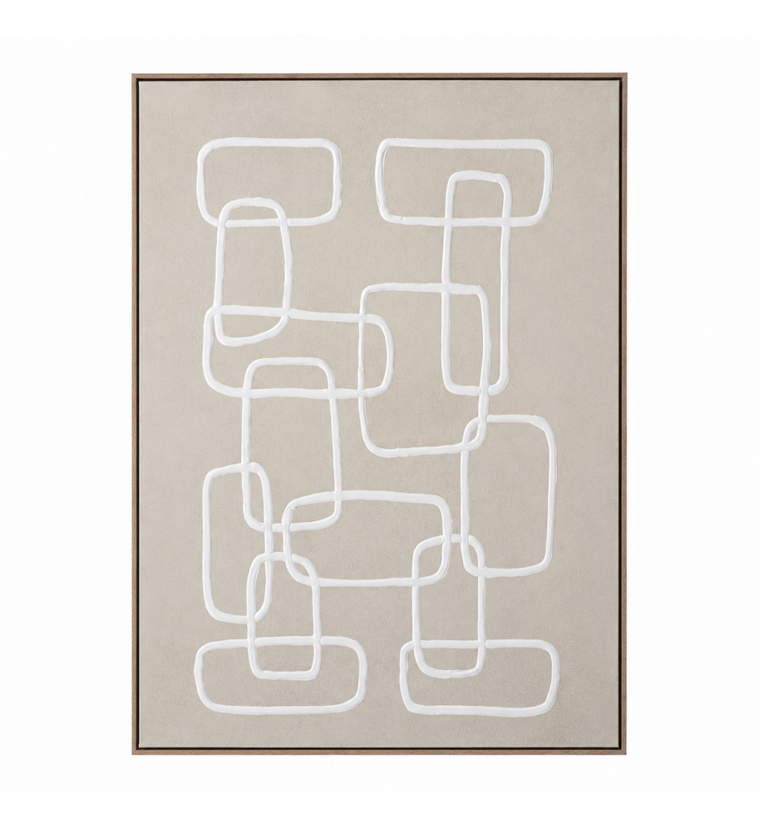لوحة حائط بإطار بيج مقاس 100 × 150 سم