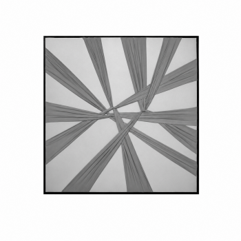 لوحة فنية مربعة بإطار أسود مقاس 100 × 100 سم