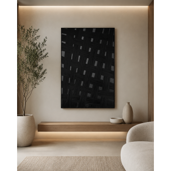 لوحة فنية كبيرة بإطار أسود مقاس 150 × 100 سم
