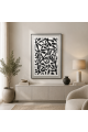 لوحة ديكور بإطار أسود مقاس 120 × 80 سم لوحة ديكور بإطار أسود مقاس 120 × 80 سم