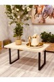 Single wood serving table size 100.58.51cm