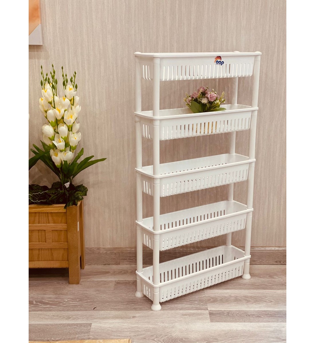 رف بلاستيك 5 دور مقسم 