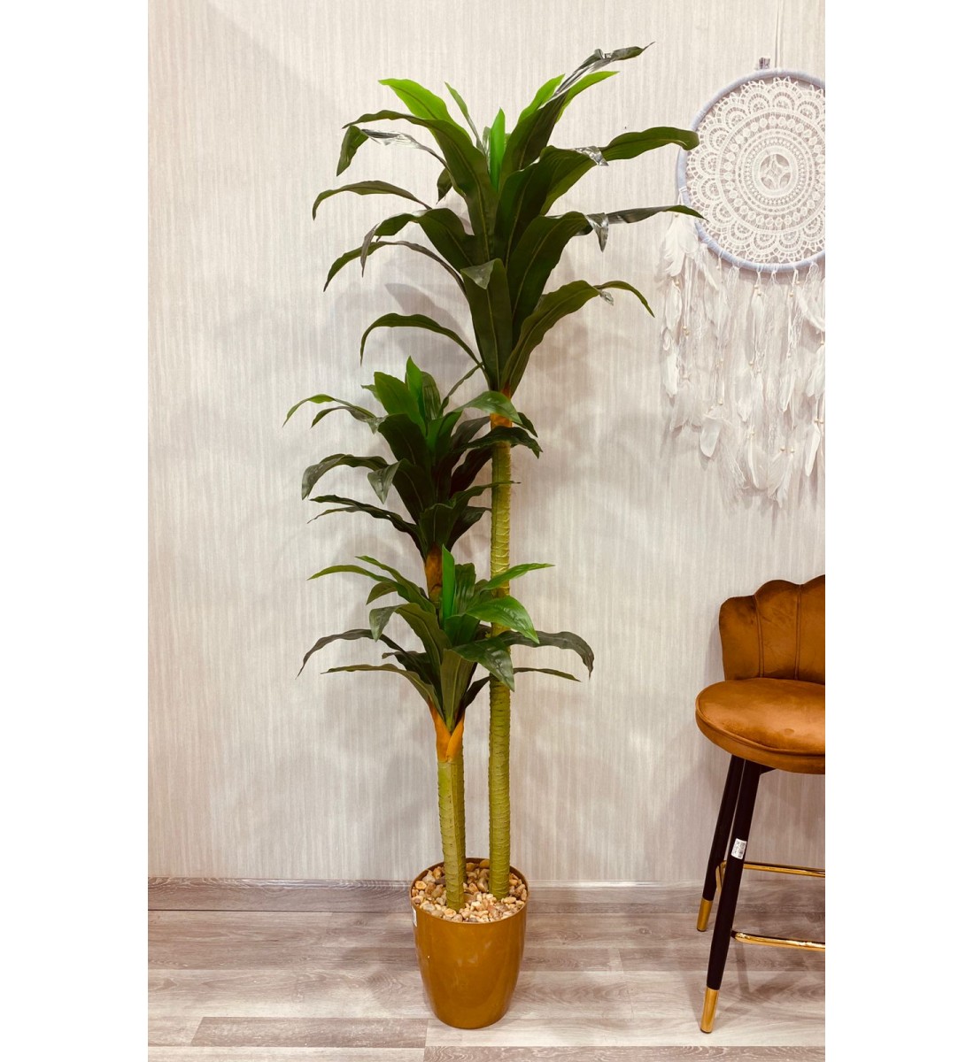 Trees with artificial decoration corner, modern shape, 180 cm
