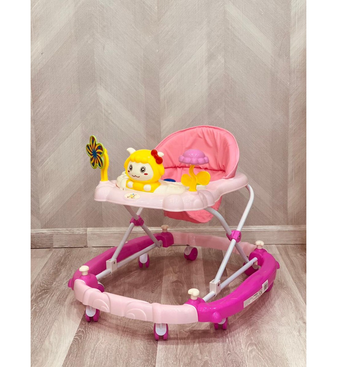 3 in 1 Baby Walker, Rocking Chair and Push Walker Adjustable Height Musical Toys