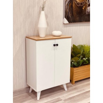 جزامة خشبي  ارفف سادة 2 باب (60*33*90)سم